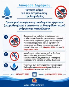 Δελτία τύπου Δήμου Μεγανησίου για απαγόρευση μπετού και sea-track